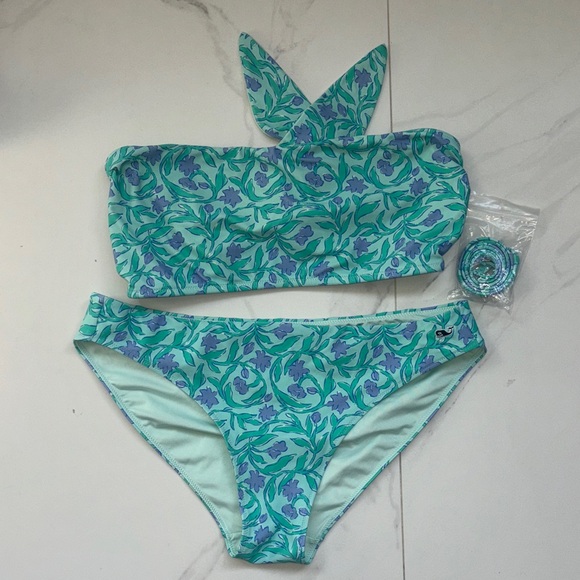 Vineyard Vines Teal and Purple Bikini Set - Picture 1 of 3